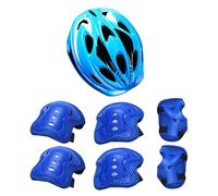 Kit de casco para niños - Casco de bicicleta para niños, rodilleras, coderas y muñequeras | Equipo de protección para deportes de 3 a 12 años