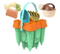 Kit de Castillo de , Molde de - Juego de Juguetes de Playa creativos para niños y Adultos | Mochila de Malla Duradera para Viajes Conveniente, Molde y Herramientas de construcción de Castil