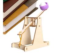 Kit de catapulta de madera - Madera 12×6×16 Cm | Juegos científicos educativos con montaje de bricolaje, estudiantes, educación en casa, conjunto de física experimental | Profesores Educadores
