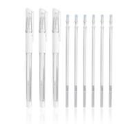 Kit de Cejas 3 Lápices, 6 Recargas, Bolígrafo de Microláminas, Gel Blanco, Marcador de Piel y Cartografía, Plantilla de Dibujo