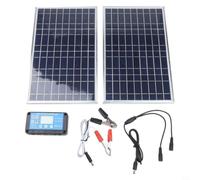 Kit de celdas policristalinas de mantenimiento solar de 12 V de 10 W (doble | Clasificación de impermeabilidad IP65, resistente al polvo, funciona en nieve de lluvia, -35 a 60 °C de funcionamiento para
