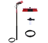 Kit de cepillo de agua telescópico alimentado por energía solar con dispensador de jabón, la mejor herramienta de limpieza de ventanas para un brillo sin esfuerzo y fácil mantenimiento.