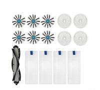 Kit de cepillo de filtro de tambor para aspiradora robot lateral 3115 - Accesorios de limpieza de suelos duros húmedos/secos con fregona principal y cepillos para paños de microfibra Ev675 (15 piezas)