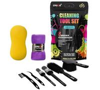 Kit de Cepillo de Limpieza de Bicicletas, 8pcs Herramientas de Limpieza para Bicicleta, Cepillos Limpiadores para Bicicletas, para Bicicleta de Montaña, Urbanas, de Ruta, BMX