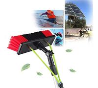 Kit de cepillo de limpieza de paneles solares con suministro de agua, cepillo de limpieza giratorio en forma de S para uso doméstico, perfecto para mantenimiento de sistemas fotovoltaicos