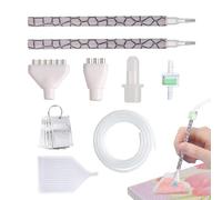 Kit de cepillo de vacío - Varitas de succión dobles, filtros de partículas finas, boquillas intercambiables para un mejor manejo de brocas de resina, ajuste universal para dispositivos de manualidades