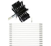 Kit De Cepillo For Chimenea Y Juego De Varillas For Limpieza De Hollín, Cepillo For Dragado De Tuberías Kit de limpieza de chimenea(12 Rods,610mm)