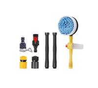 Kit De Cepillo For Lavado De Autos Con Rotación Automática De 360°, Mango Largo, Fregona For Hidrolavadora Con Boquilla For Autos, Autocaravanas, Camiones, Patios Y Jardines (M D2A8)(8pcs set)