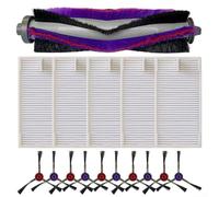 Kit de cepillo lateral de rodillo principal y filtro compatible con Eureka E20 Plus para Midea M9 para VCR S10 Plus para Obode A8 Series y para aspiradoras Aurum PRO 6241 (B)