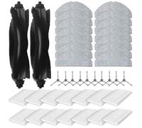 Kit de cepillo principal, cepillo lateral, filtro y paño de fregona para robot aspirador L60, piezas de repuesto compatibles con eufy G50 L60 para HYBRID, 14 paños de fregona, 10 cepillos laterales, 2