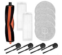 Kit de cepillo principal, cepillos laterales, filtro y paño de fregona para Xiaomi Robot Vacuum S40 Pro / OV71GL - Piezas de repuesto con cepillo de rodillo de nailon, trapeadores de microfibra y