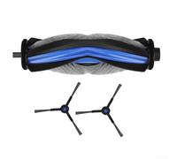 Kit de cepillo principal y lateral compatible con Ecovacs para Deebot para mini robot aspirador para limpieza eficiente del suelo, piezas de plástico de nailon, azul y negro, juego de 3 piezas fácil