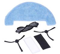 Kit de cepillo rodante y cepillo lateral de repuesto con trapeador y filtro para barredora A4S, juego de accesorios para barredora de alta eficiencia para pisos duros y alfombras