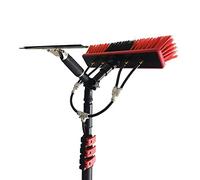 Kit de Cepillo telescópico para Limpieza de Ventanas: Varilla Extensible de Aluminio de 5,5 Metros con rasqueta con depósito de Agua invernaderos y Zonas d
