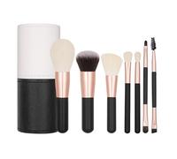 Kit De Cepillos De Maquillaje Miniaturas - 7 Piezas Herramientas De Belleza De Pelo | Set De Cepillos Teñidos Anti Ojeras Sombra De Ojos | Para Niñas Mujeres Principiantes Viajes