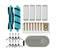 Kit de cepillos laterales de repuesto, filtro, paño de fregona y bolsa de polvo para Cecotec para aspiradora Conga 11090, accesorios esenciales de limpieza (B)