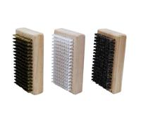 Kit de cera de esquí, juego de 3 cepillos de reparación, 12 x 6,6 x 2 cm, portátil, mantenimiento seguro para esquís, adorable cera de snowboard, cepillo de latón de nailon para encerar