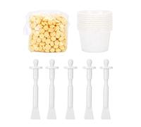 Kit de Cera para la Nariz, Granos de Cera Depilatoria, Efectivo para la Belleza con Aplicador de Depilación, Palos para Maquillaje para Hombres Y Mujeres