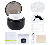 Kit de Cera para Nariz con Mini Calentador de Cera USB - Kit de Depilación con Cera Nasal de 50g para Hombres y Mujeres, in astoncillos y Accesorios - Kit de Depilación Indolora para Nariz y Oreja