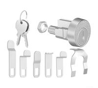 Kit de cerradura de buzón de repuesto para cerradura de armario L1172C con 2 llaves, con cilindro de bloqueo de aleación de zinc y juego completo de pestañas de bloqueo para mayor seguridad (1 juego)