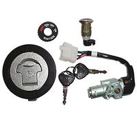 Kit de cerraduras Vicma OEM 6544 Compatible con Kymco Yager 50/125 | Sistema de cierre con 2 llaves compatible con Kymco Dink 125/150, Yager 200, Spacer 50/125/200