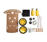 Kit de chasis de coche robot inteligente con 2 motores CC y codificador de velocidad para programación Arduino y educación robótica