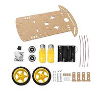 Kit de chasis de coche robot transparente 2WD, codificador y motores de CC 1:48, batería para Arduino Learning