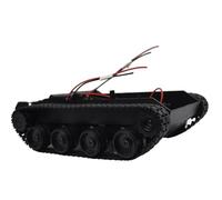 Kit de chasis de Tanque de Robot,Plataforma móvil robótica de Metal - Modelo de con Motor de CC para Control Remoto Que Evita obstáculos Stem Teaching