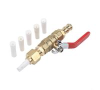 Kit de chorro de arena de latón resistente con 5 boquillas de cerámica intercambiables para tareas de limpieza de metales y tallado de piedra