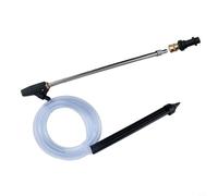 Kit de chorro de arena para hidrolimpiadora, boquilla de chorro de arena con adaptador de latón y boquilla PA, manguera de 3 m, compatible con Karcher K2-K6, 2500 PSI, 10 L/min, 60 °C máximo, negro