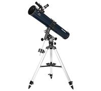 Kit de Ciencia Discovery Spark 114 EQ para Principiantes: Telescopio Reflector, Trípode Robusto, Libro de Astronomía (IT) y Accesorios