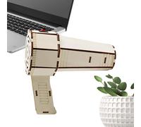 Kit De Ciencias: Juguete De Aprendizaje con Secador De Pelo 3D De Madera, Proyecto De Construcción De Experimentos De Física con Motor Eléctrico, Modelo De Ensamblaje De Vástago Educativo, Ideal para