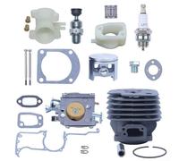 Kit de cilindro, 52 mm para kit de pernos PISTON compatible con motosierra Husqvarna 61 266 266XP 266SE 162 503517502 reemplazo
