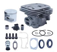 Kit de cilindro de 50 mm compatible con motosierra 365 372, incluye pistón y sello de admisión para un funcionamiento óptimo