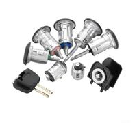 Kit de cilindro de cerradura de puerta compatible con Transit Connect 2002 2007 Pieza de repuesto directo 4425134 Juego de montaje de pestillo seguro de construcción de metal de plástico