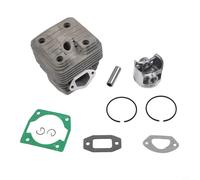 Kit de cilindro de motosierra para sierras de gasolina de 52 cc 58 cc, juego de reconstrucción de motor de 44 mm y 45 mm con anillos de junta, piezas de repuesto de metales resistentes (52 cc)