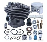 Kit de cilindro de repuesto para motosierra MS660 y 066 para orificio grande de 56 mm con sellos de aceite de colector de admisión de cilindro y clip de resorte