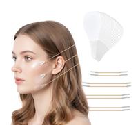 Kit de cinta para lifting facial tape, 80 Parches Invisibles + 4 Elásticos, cinta invisible para levantar el cuello, face lifting tape evantamiento de Cuello y Ojos, Herramientas de Liftings Facial