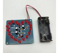 Kit de circuito intermitente LED en forma de corazón para principiantes para construir proyectos electrónicos analógicos paso a paso (B)
