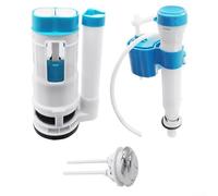 Kit de cisterna de inodoro de llenado de doble descarga, sistema de botón de descarga de inodoro de plástico, válvula de llenado ajustable para baño