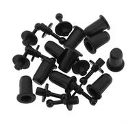 Kit de clavijas para parrilla de altavoz, 10 pares de rótulas y zócalos, accesorios de montaje seguro para gabinetes de altavoces, equipo AV, plástico negro, fácil instalación (015)