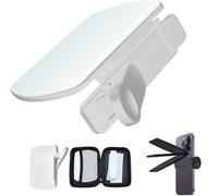Kit de Clip de Espejo para cámara Reflectante de teléfono móvil, Kit de Reflejo de Espejo para cámara de teléfono Inteligente con ángulo Ajustable, portátil Que Permite Tomas de reflexión (White)