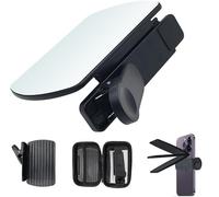 Kit de Clip de Espejo para cámara Reflectante de teléfono móvil, Kit de Reflejo de Espejo para cámara de teléfono Inteligente con ángulo Ajustable, portátil Que Permite Tomas de reflexión (Black)