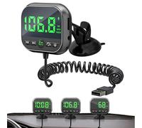 Kit de Coche Adaptador, Receptor de señal FM, Audio de Alta Velocidad, Dispositivo de Llamada, transmisor de Pantalla Digital, Cargador de Puerto USB, Conector de música