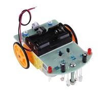 Kit de coche de robot de seguimiento inteligente de 4 ruedas, kit de bricolaje de producción electrónica D2-1 con motor reductor