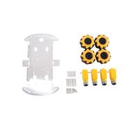 Kit de Coche Robot Inteligente Rueda Mecanum Inteligente de Cuatro Ruedas Chasis de Coche de AleacióN de Aluminio de una Sola Capa Kit de Montaje DIY