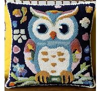 Kit De Cojín De, Gancho De Pestillo, Patrón De Búho Lunar 43X43Cm Kit De Bordado De Funda De Almohada Impresa Con Patrón De, Para Principiantes, Adultos Y Niños, Funda De Cojín Con Gancho De