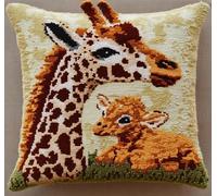 Kit de cojín de punto de cruz estampado Animales y corderos funda de cojín de punto de cruz de 11CT, que es más fácil de bordar, funda de cojín hecha a mano para decoración del hogar, 45x45 cm