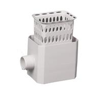 Kit de colador de agua de lluvia Flex-Drain 37043 Catch-A-Raindrop de 3 x 4 pulgadas, color blanco