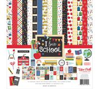 Kit de colecci n ""I Love School"" de Echo Park Paper Company, papel de 30 x 30 cm